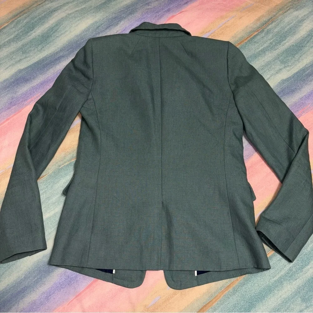 J. Crew - Green linen blazer size 2